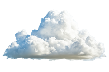 Majestic Cumulus Cloud in the Sky . White background PNG