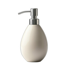 Obraz premium White soap dispenser isolated on transparent background.