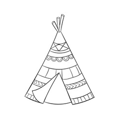 Vector linear boho elements icons and symbols