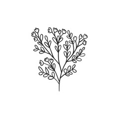 Vector linear boho elements icons and symbols