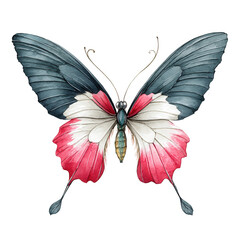 Watercolor butterfly illustration crafted in rebg 1123 graphic style