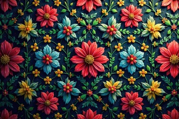 Intricate repeating floral motif on wallpaper , detail, delicate, wallcovering