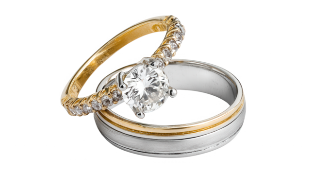 Wedding s symbolize love and commitment on a clean white background.