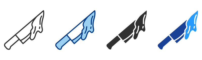 Knife Icon Multiple Style Vector Collection 