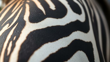 "Close-up wildlife photo of a zebra&rsquo;s face, showcasing bold black and white stripes and African wilderness beauty."