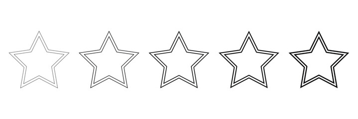 5 Stars quality rating icon. Star vector icons. Flat stars icon for apps and websites. Vector illustration. Eps file 22.