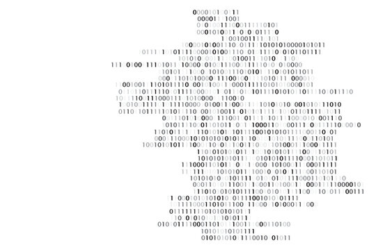 Binary words vector background. Tech data, analysis vector Background.