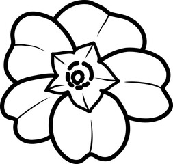 Flower hand drawing line art minimalist illustration