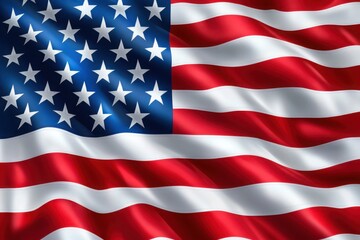 Obraz premium Patriotic american flag waving background image for independence day and memorial day celebration stock photo