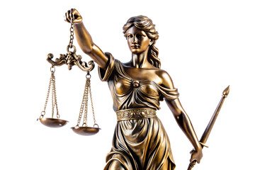  justice statue isolated on white background PNG