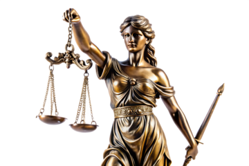  justice statue isolated on white background PNG