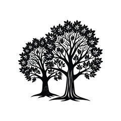 Obraz premium vector tree silhouette