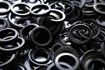 Precision in Detail Assorted Black Rubber O-Rings.