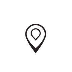 location pin icon silhouette vector