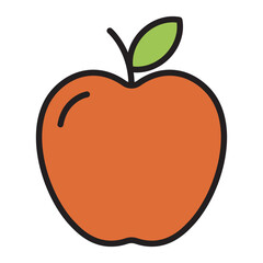 Fresh apple healthy fruit icon