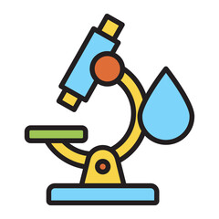 Microscope laboratory research and science icon