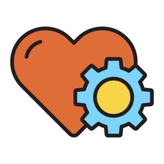 Heart health management and care icon