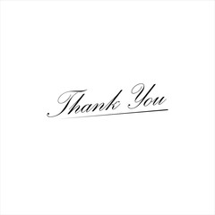 Thank you beautiful quote vector illustration on white background. Thank you lettering text . Calligraphy template.