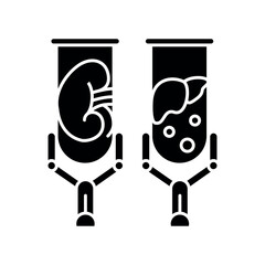 Organ culture flat black icon.