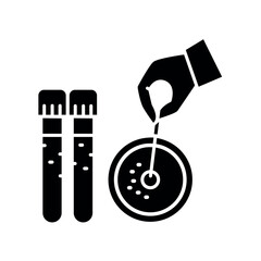 Cell culture black flat icon.