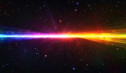 Fototapeta premium Colorful cosmic ray burst