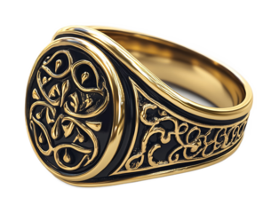 Vicar�s Ring for Christian Clergy Wear - Isolated on White Background