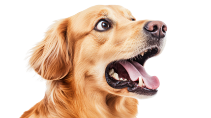 Shocked Dog Showing Teeth - Isolated Professional Image for Designs