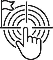 Targeting Goals With Precision A Finger Pointing To Success And Achievement