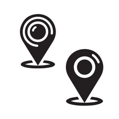location pin icon silhouette vector