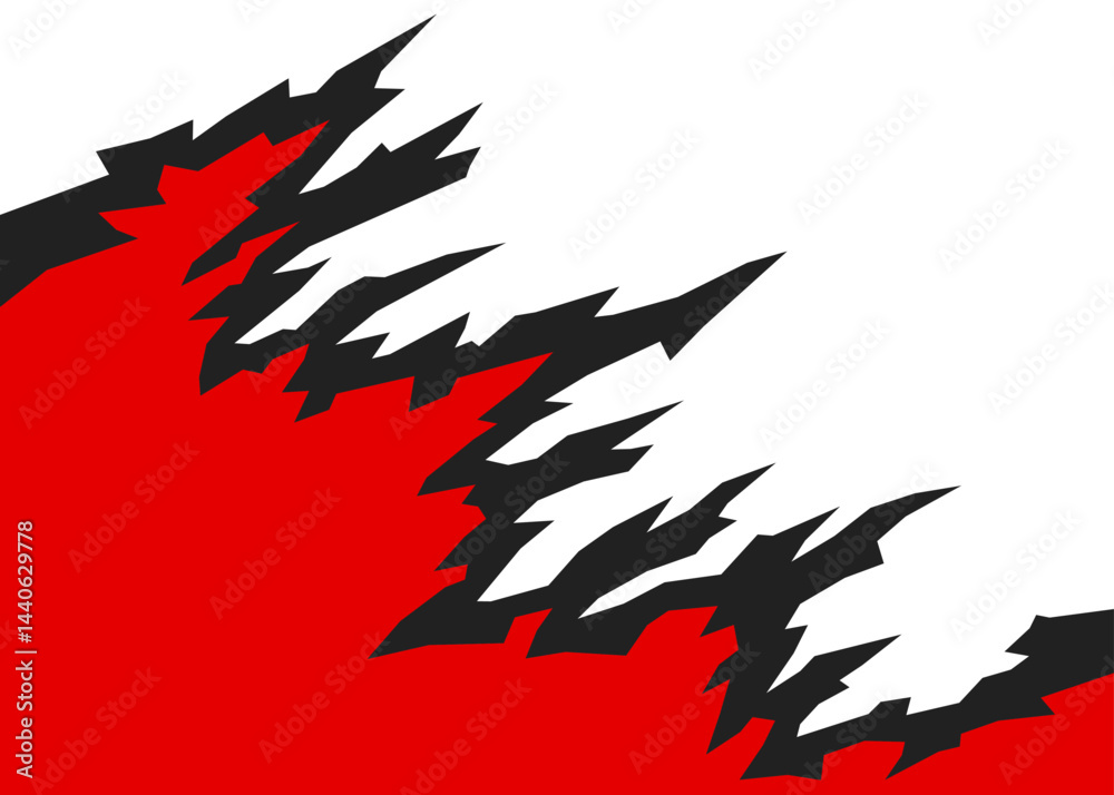 Poster abstract background with geometric jagged line pattern and with some copy space area
