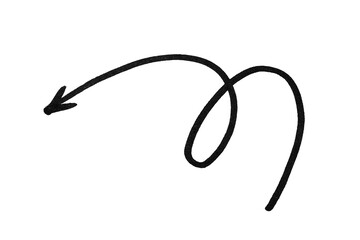 Arrow hand drawing doodle scribble element