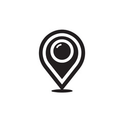 location pin icon silhouette vector
