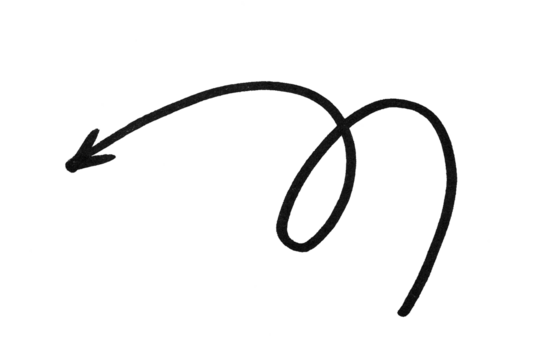 Arrow hand drawing doodle scribble element