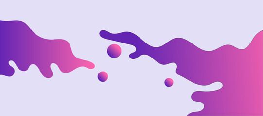 Bright poster with dynamic waves. Vector illustration in minimal flat style.