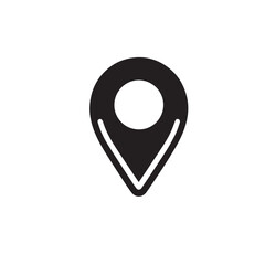 location pin icon silhouette vector