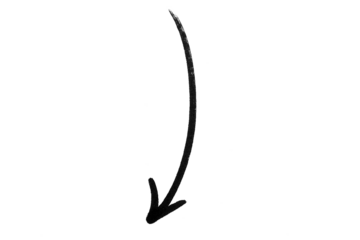 Arrow hand drawing doodle scribble element