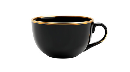 Black ceramic cup of tea