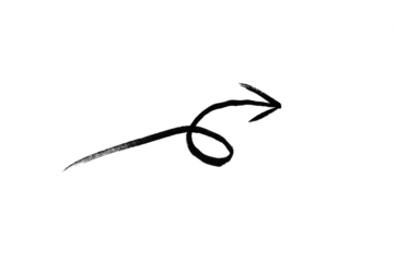 Arrow hand drawing doodle scribble element