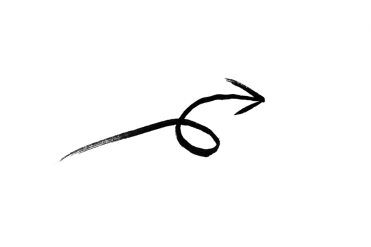 Arrow hand drawing doodle scribble element