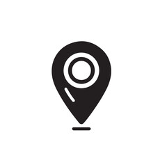 location pin icon silhouette vector