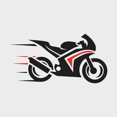 Fototapeta premium Dynamic Motorcycle Logo Design