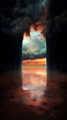 Obraz premium Stormy Sky Gateway.