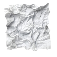 Obraz premium Crumpled white sheet of paper isolated on white background