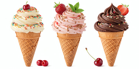 chocolate ice cream cones