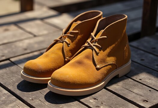 Suede Desert Boots Still Life