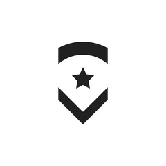 military rank badge icon. military rank badge Symbol sign for mobile concept and web design. Vector icon, Logo illustration, Vector graphics