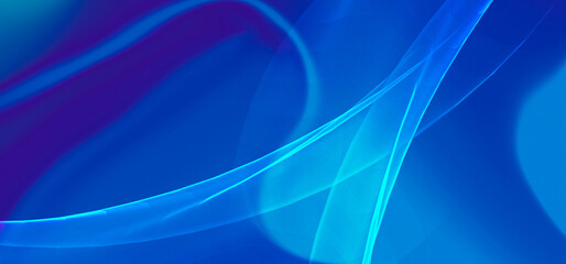 Abstract Blue and Purple Gradient Waves with Flowing Lines and Ethereal Curves in Dynamic Composition