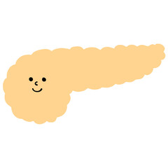 健康な膵臓のイラスト
