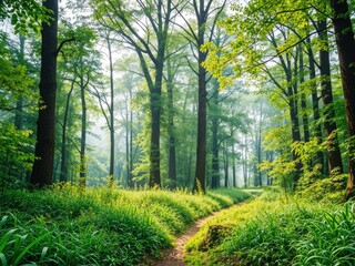 Obraz premium Serene Forest Pathway