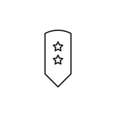 military rank badge icon. military rank badge Symbol sign for mobile concept and web design. Vector icon, Logo illustration, Vector graphics